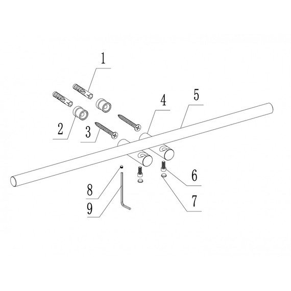 Держатель для полотенец ABBER Osten 316 AA1855BGG, цвет оружейная сталь брашированная - фото 3