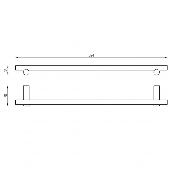 Держатель для полотенец ABBER Osten 316 AA1856BG, цвет золото брашированное - фото 2