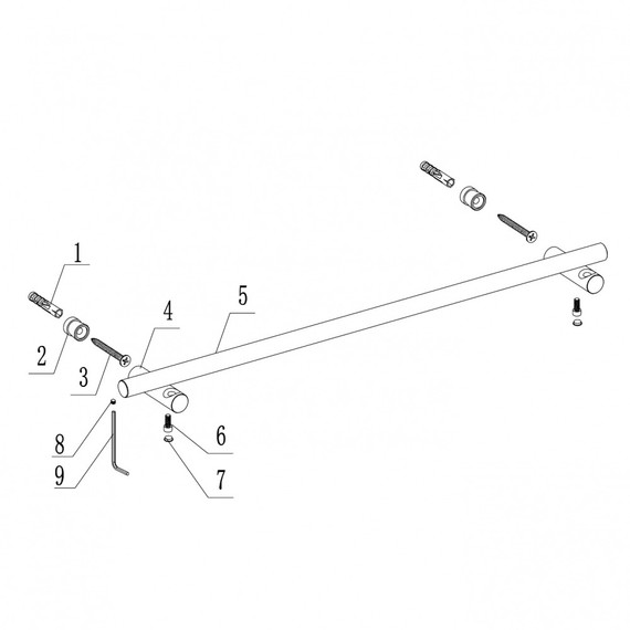 Держатель для полотенец ABBER Osten 316 AA1856BST, цвет сталь брашированная - фото 3