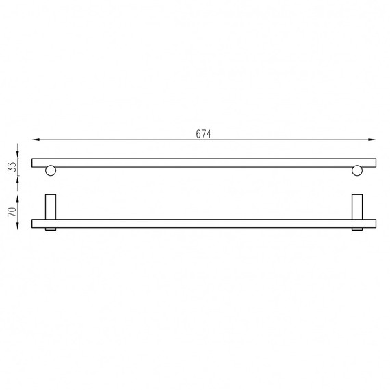 Держатель для полотенец ABBER Osten 316 AA1857BST, цвет сталь брашированная - фото 2