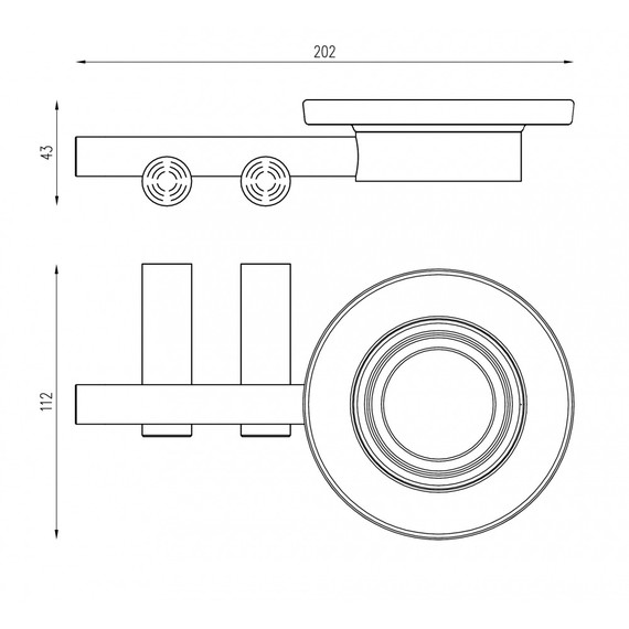 Мыльница Abber Osten 316 AA1858BG, цвет золото брашированное - фото 2
