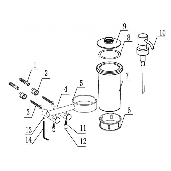 Дозатор для жидкого мыла Abber Osten 316 AA1859BG, цвет золото брашированное - фото 3