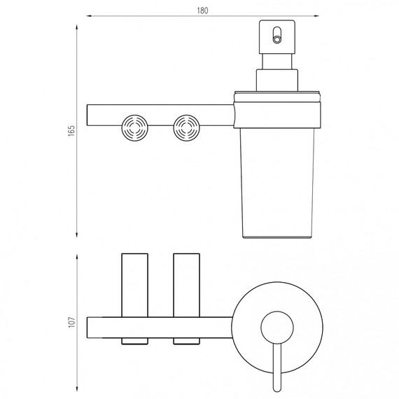 Дозатор для жидкого мыла Abber Osten 316 AA1859BST, цвет сталь брашированная - фото 2