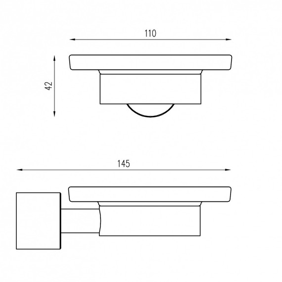 Мыльница Abber Osten 316 AA185A8BST, цвет сталь брашированная - фото 2