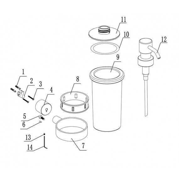 Дозатор для жидкого мыла Abber Osten 316 AA185A9BG, цвет золото брашированное - фото 3