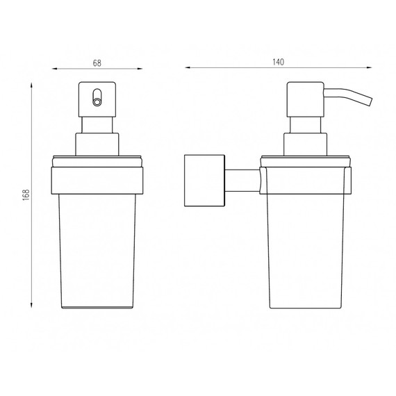Дозатор для жидкого мыла Abber Osten 316 AA185A9BST, цвет сталь брашированная - фото 2