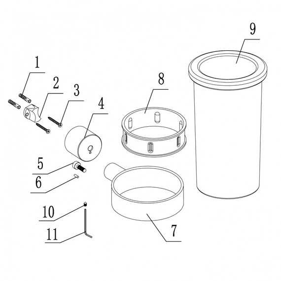 Стакан для зубных щеток Abber Osten 316 AA1861BGG, цвет оружейная сталь брашированная - фото 3