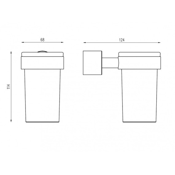 Стакан для зубных щеток Abber Osten 316 AA1861BG, цвет золото брашированное - фото 2