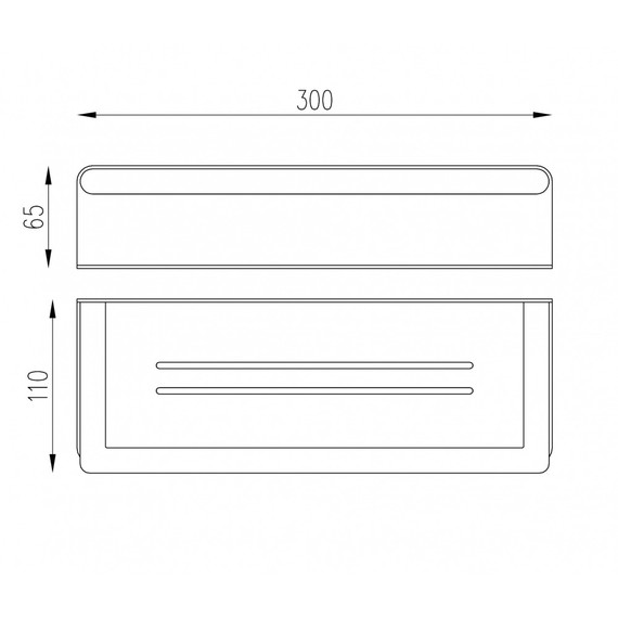 Полка прямоугольная ABBER Osten 316 AA1862BGG, цвет оружейная сталь брашированная - фото 2