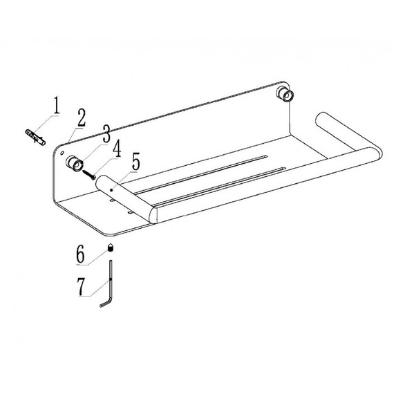 Полка прямоугольная ABBER Osten 316 AA1862BG, цвет золото брашированное - фото 3