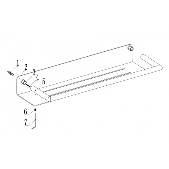 Полка прямоугольная ABBER Osten 316 AA1863BG, цвет золото брашированное - фото 3