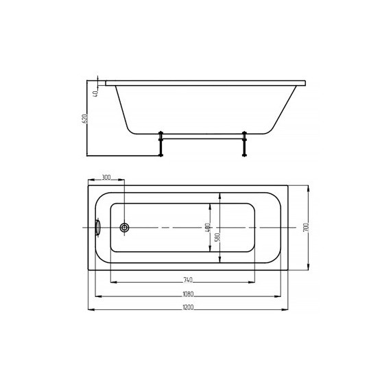 Ванна акриловая Azario Bella 120x70 см AV.0020120 - фото 9