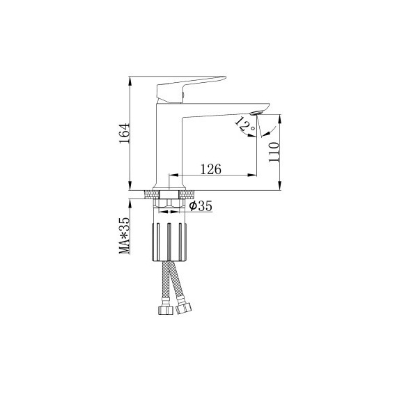 Смеситель для раковины Azario Alanti AZ-K1032MG, золото матовое - фото 2