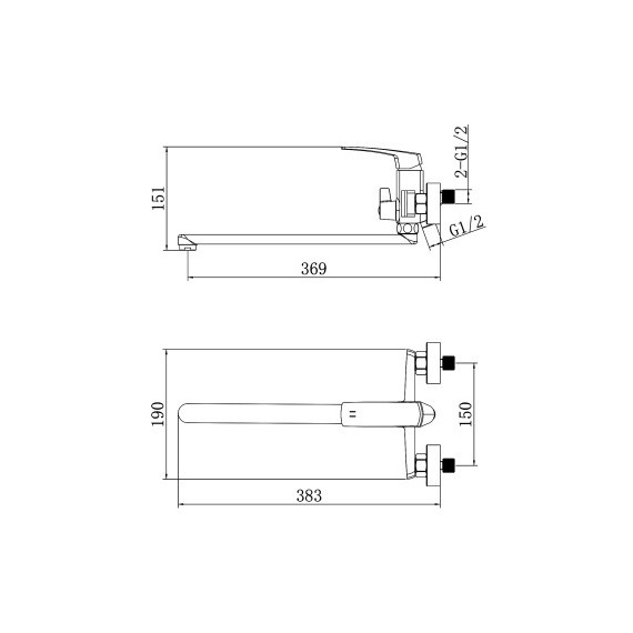 Смеситель для ванны Azario Conda AZ-K1711BN, сатин - фото 8