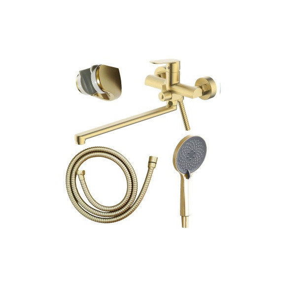 Смеситель для ванны Azario Alanti AZ-K1732MG, золото матовое - фото 