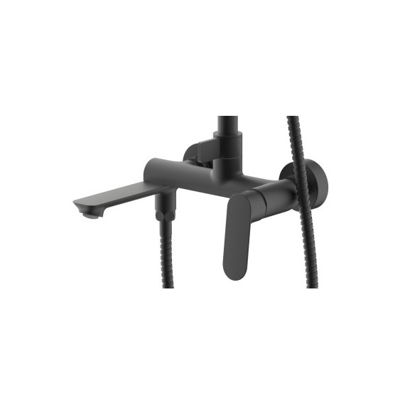 Душевая стойка Azario Alanti AZ-K2332-1B, чёрный матовый - фото 2