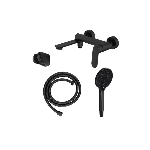 Смеситель для ванны Azario Alanti AZ-K3032B, чёрный матовый - фото 