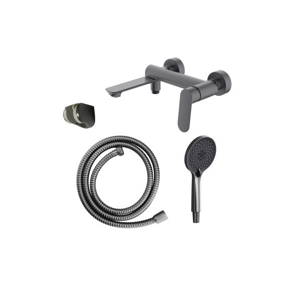 Смеситель для ванны Azario Alanti AZ-K3032GR, графит - фото 