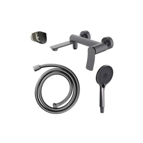 Смеситель для ванны Azario Escaro AZ-K3074GR, графит - фото 