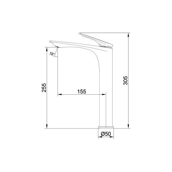 Смеситель для раковины высокий Azario Lursy AZ-K9049MG, золото матовое - фото 2