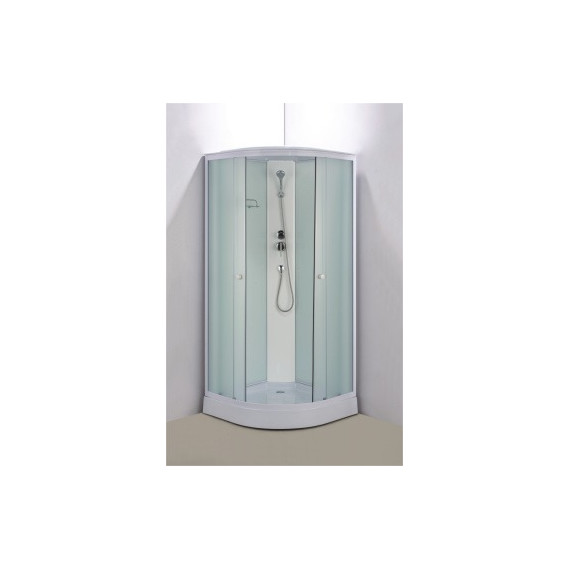 Душевая кабина Loranto 100x100 см CS-881ED13TM/W-100, белый/прозрачное - фото 2