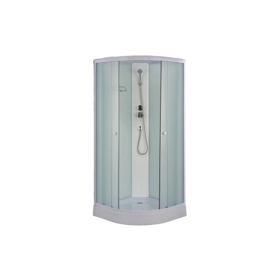 Душевая кабина Loranto 100x100 см CS-881ED13TM/W-100, белый/прозрачное - фото 