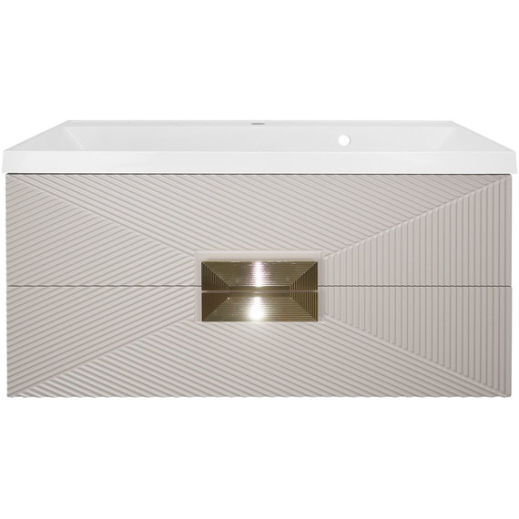 Тумба подвесная с раковиной Azario Zena 100/2 100 см CS00096979, кашемир - фото 4