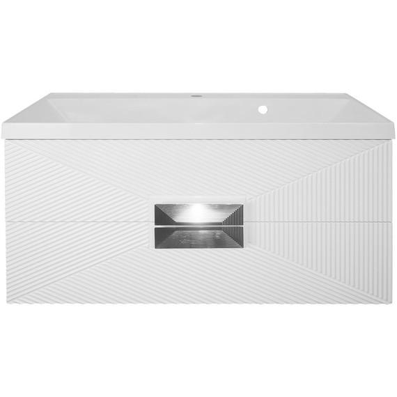 Тумба подвесная с раковиной Azario Zena 100/2 100 см CS00096981, белый глянцевый - фото 4