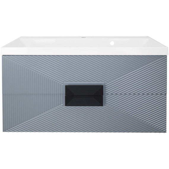 Тумба подвесная с раковиной Azario Zena 100/2 100 см CS00097710, серый - фото 4