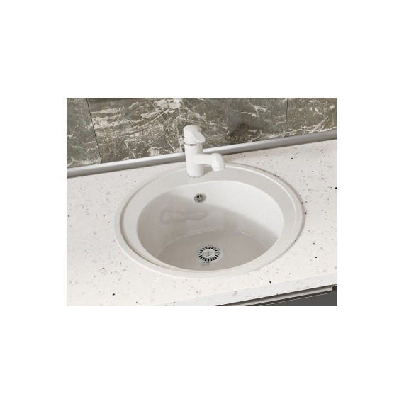 Кухонная мойка Azario Solo CS00105233, белый крап - фото 2