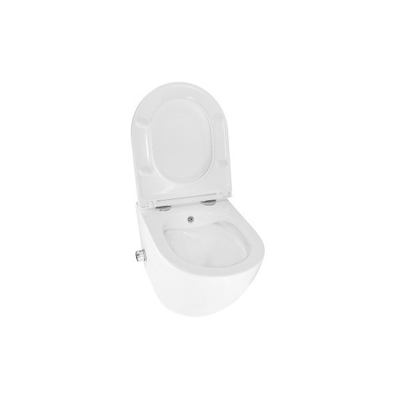 Унитаз-биде подвесной безободковый Azario Grado AZ-046E-NR с тонкой крышкой микролифт (система смыва Торнадо) - фото 6