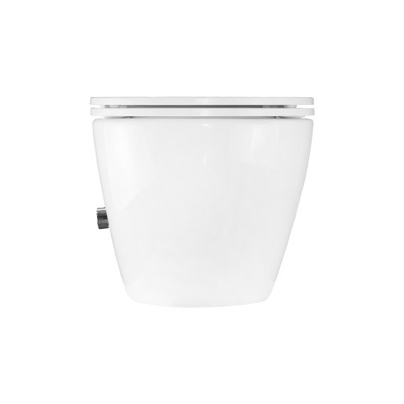 Унитаз-биде подвесной безободковый Azario Grado AZ-046E-NR с тонкой крышкой микролифт (система смыва Торнадо) - фото 12