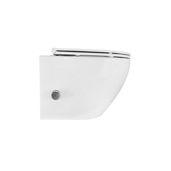 Унитаз-биде подвесной безободковый Azario Grado AZ-046E-NR с тонкой крышкой микролифт (система смыва Торнадо) - фото 13