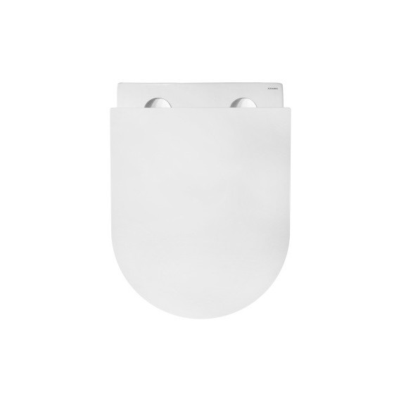 Унитаз-биде подвесной безободковый Azario Grado AZ-046E-NR с тонкой крышкой микролифт (система смыва Торнадо) - фото 2