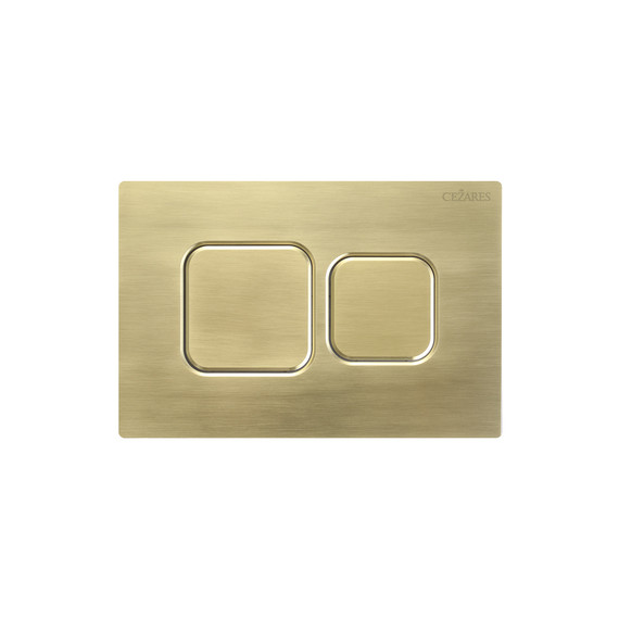 Кнопка смыва Cezares Pneumatic PN2-BTN-BORO, брашированное золото - фото 3