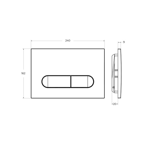 Кнопка смыва Cezares Liner LINER-BTN-01 - фото 2