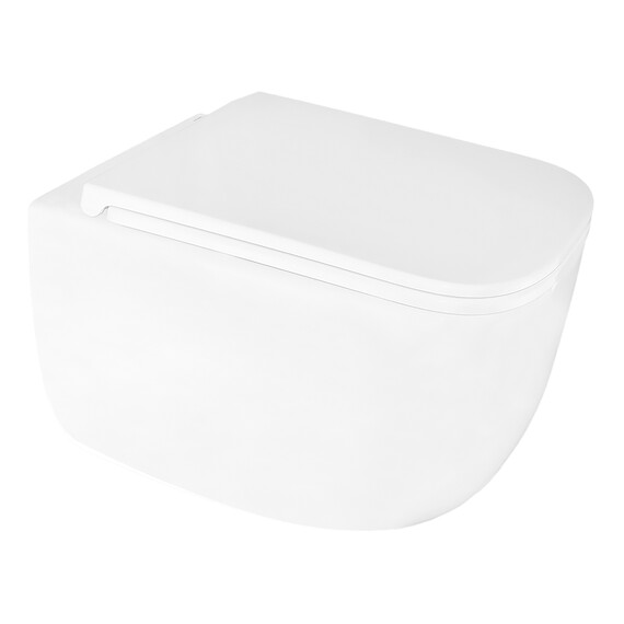 Унитаз подвесной безободковый Azario FOTE AZ-116-UQ3 с тонкой крышкой микролифт (Система смыва торнадо) - фото 2