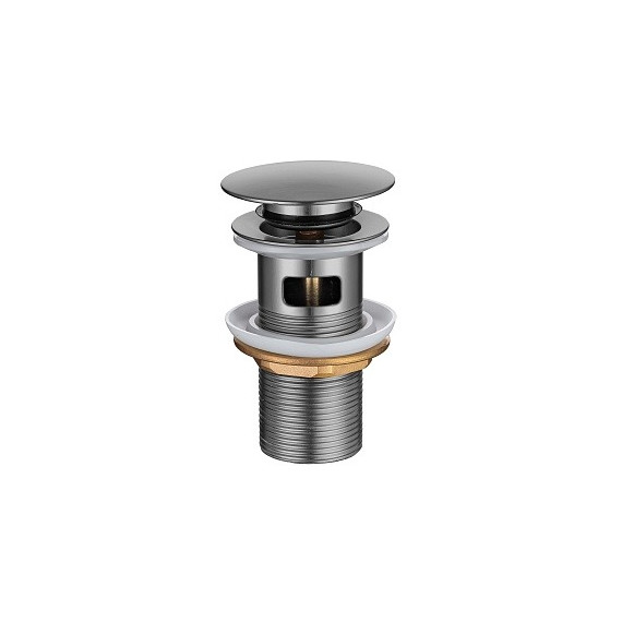 Донный клапан Aquatek AQ6001BGM, оружейная сталь - фото 