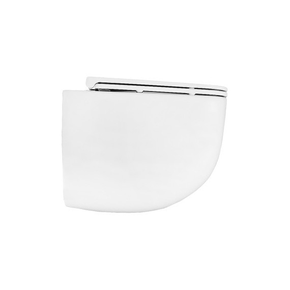 Унитаз подвесной безободковый Azario FOTE AZ-116-UQ3 с тонкой крышкой микролифт (Система смыва торнадо) - фото 3