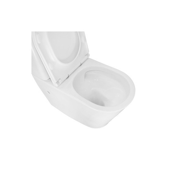 Унитаз-компакт безободковый Azario LANDER AZ-1257A с крышкой микролифт (система смыва Торнадо) - фото 8