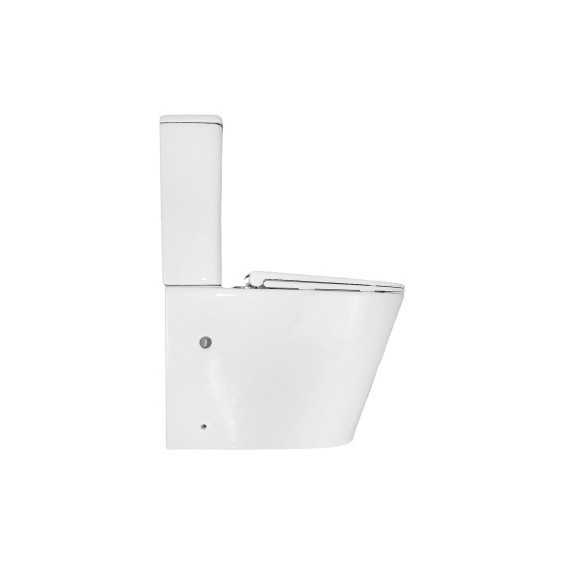 Унитаз-компакт безободковый Azario LANDER AZ-1257A с крышкой микролифт (система смыва Торнадо) - фото 2