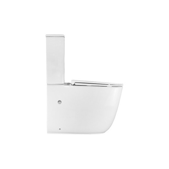 Унитаз-компакт безободковый Azario RIANO AZ-1305A с крышкой микролифт (система смыва Торнадо) - фото 2