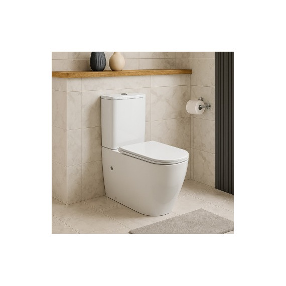 Унитаз-компакт безободковый Azario RIANO AZ-1305A с крышкой микролифт (система смыва Торнадо) - фото 16