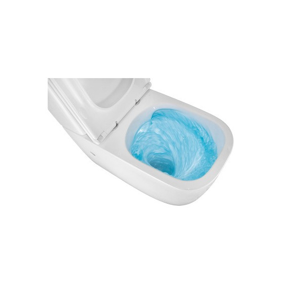 Унитаз-компакт безободковый Azario RIANO AZ-1305A с крышкой микролифт (система смыва Торнадо) - фото 9