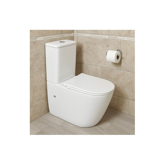 Унитаз-компакт безободковый Azario RIANO AZ-1307A с крышкой микролифт (система смыва Торнадо) - фото 15