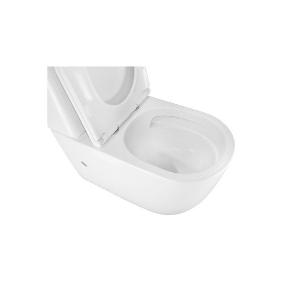 Унитаз-компакт безободковый Azario RIANO AZ-1307A с крышкой микролифт (система смыва Торнадо) - фото 11