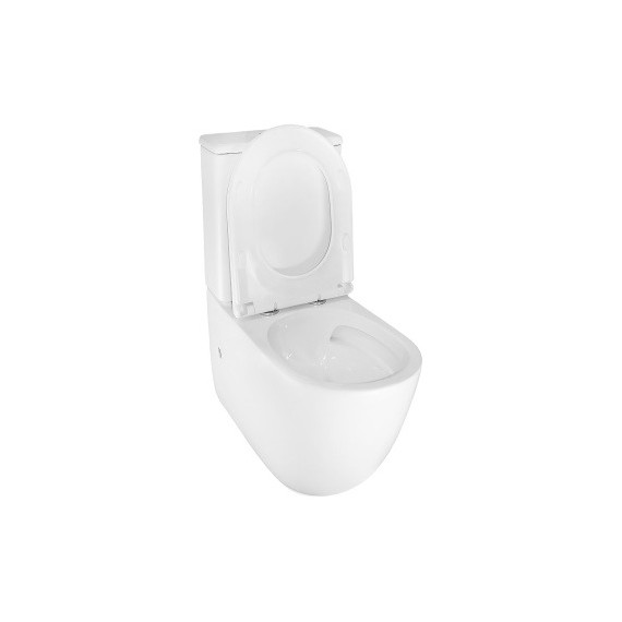 Унитаз-компакт безободковый Azario RIANO AZ-1307A с крышкой микролифт (система смыва Торнадо) - фото 5