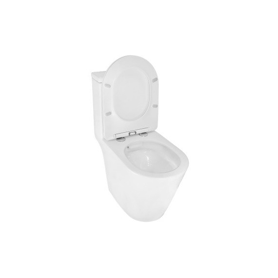 Унитаз-моноблок безободковый Azario Prime AZ-1363OP с тонкой крышкой микролифт - фото 6