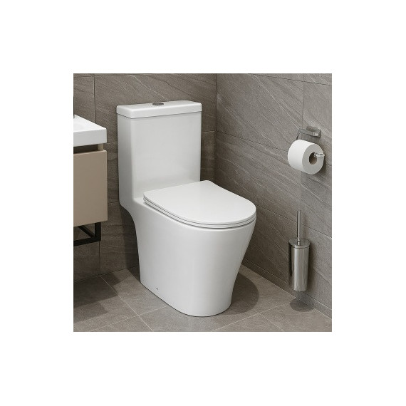 Унитаз-моноблок безободковый Azario Prime AZ-1363OP с тонкой крышкой микролифт - фото 14