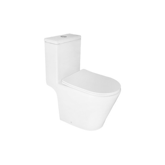 Унитаз-моноблок безободковый Azario Prime AZ-1363OP с тонкой крышкой микролифт - фото 